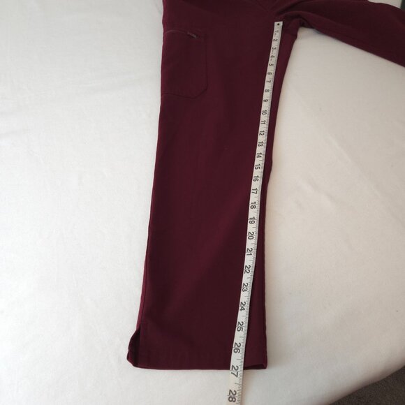 Figs Women's Yola Skinny Scrub Pants In Burgundy - Picture 15 of 16